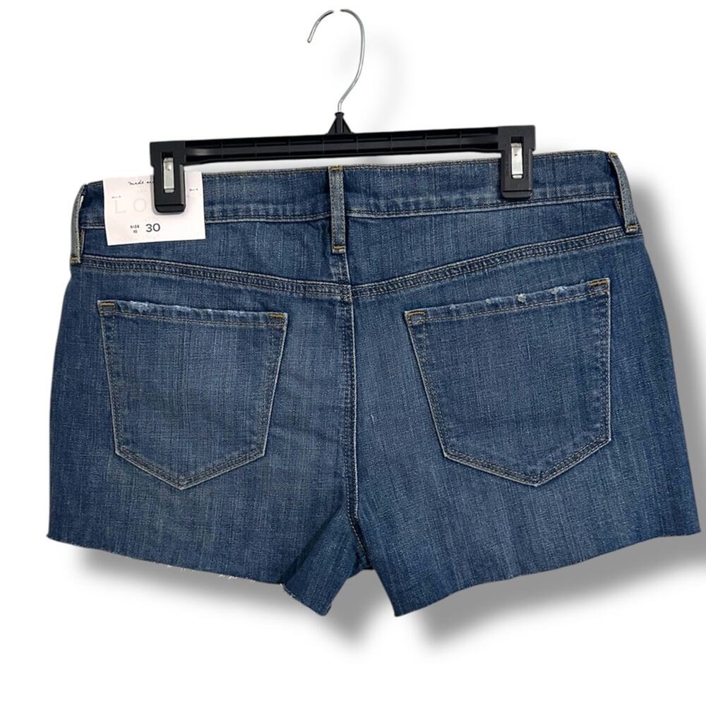 Ann Taylor LOFT Blue Jean Shorts Classic Summer Style size 10/30 - Picture 3 of 5
